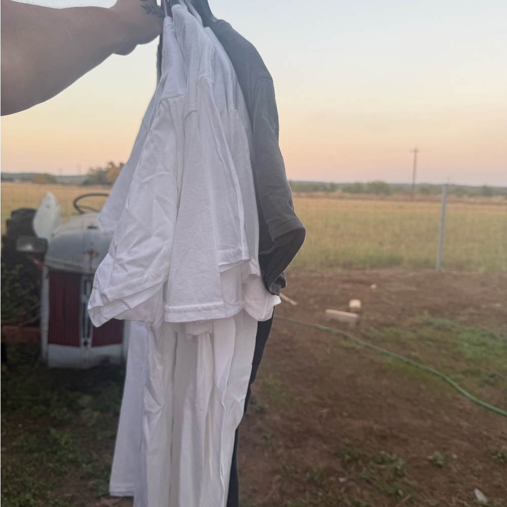 White and Gray T-Shirts